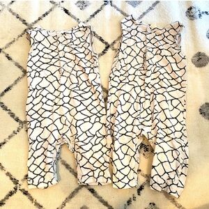 Matching twin rompers 3-6 months boy girl